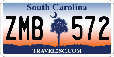 SC license plate ZMB572