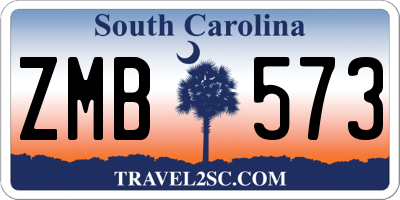 SC license plate ZMB573