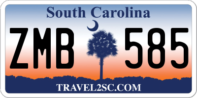 SC license plate ZMB585