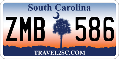 SC license plate ZMB586