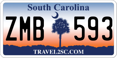 SC license plate ZMB593