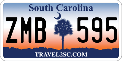 SC license plate ZMB595