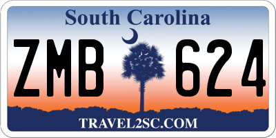 SC license plate ZMB624