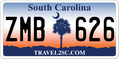SC license plate ZMB626