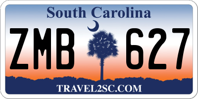 SC license plate ZMB627