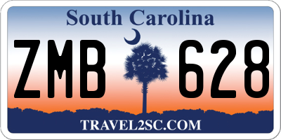 SC license plate ZMB628
