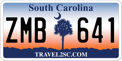 SC license plate ZMB641