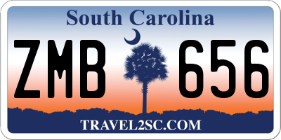SC license plate ZMB656