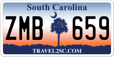 SC license plate ZMB659