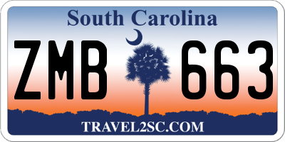 SC license plate ZMB663