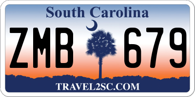 SC license plate ZMB679