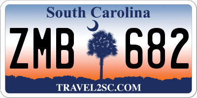 SC license plate ZMB682