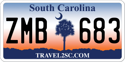 SC license plate ZMB683