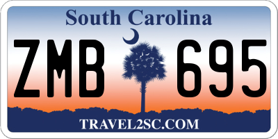 SC license plate ZMB695