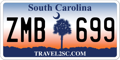 SC license plate ZMB699