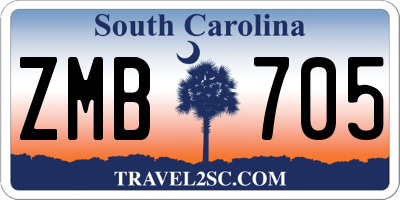 SC license plate ZMB705
