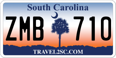 SC license plate ZMB710