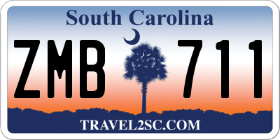 SC license plate ZMB711