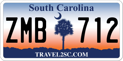 SC license plate ZMB712