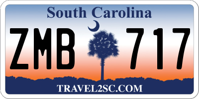 SC license plate ZMB717
