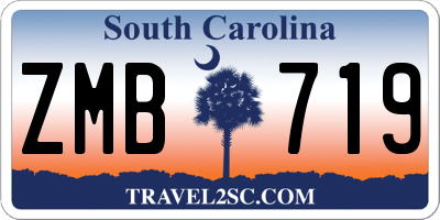 SC license plate ZMB719