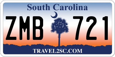 SC license plate ZMB721