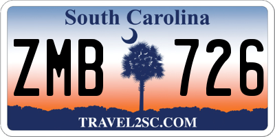 SC license plate ZMB726
