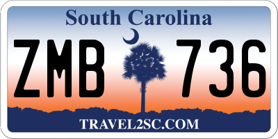 SC license plate ZMB736
