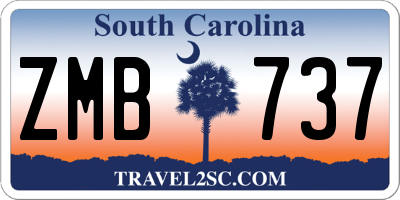 SC license plate ZMB737