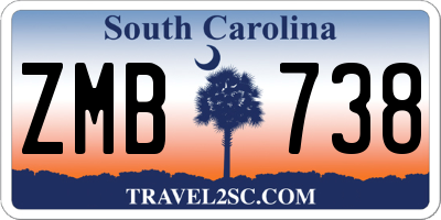 SC license plate ZMB738