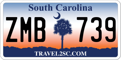 SC license plate ZMB739