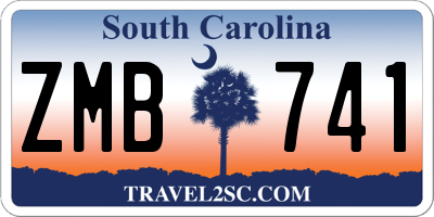 SC license plate ZMB741