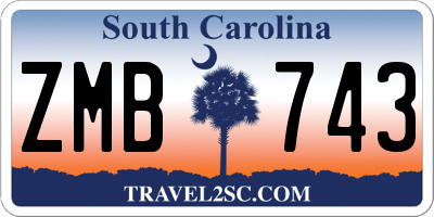 SC license plate ZMB743