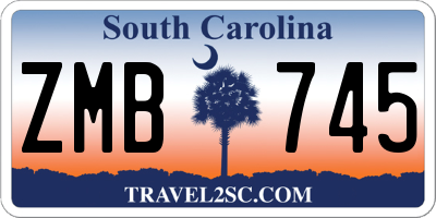 SC license plate ZMB745