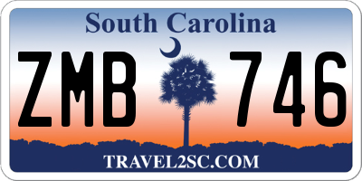 SC license plate ZMB746