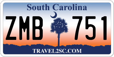 SC license plate ZMB751
