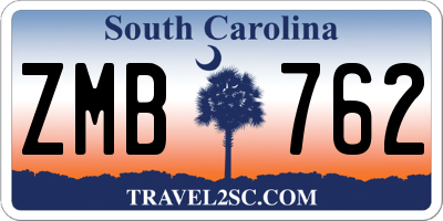 SC license plate ZMB762