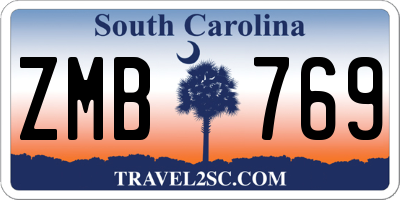 SC license plate ZMB769