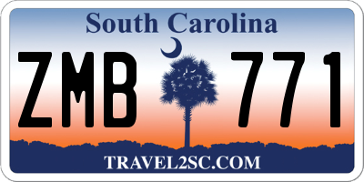 SC license plate ZMB771