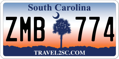 SC license plate ZMB774