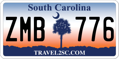 SC license plate ZMB776