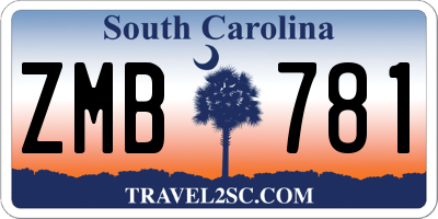 SC license plate ZMB781