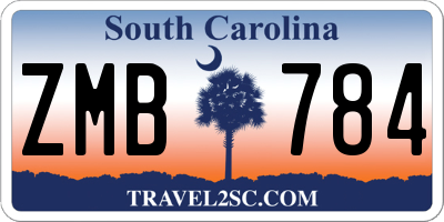 SC license plate ZMB784