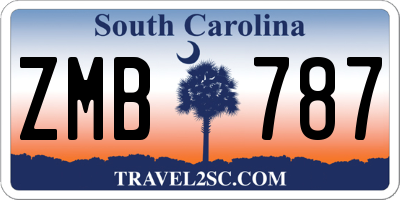 SC license plate ZMB787