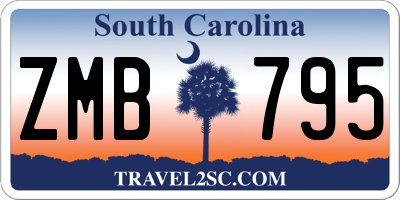 SC license plate ZMB795