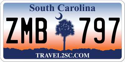 SC license plate ZMB797