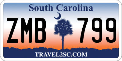 SC license plate ZMB799