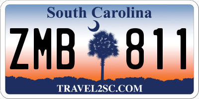 SC license plate ZMB811