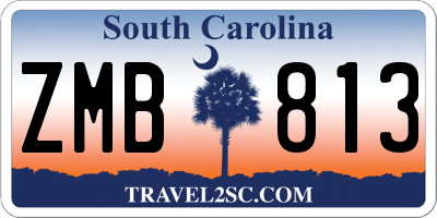 SC license plate ZMB813