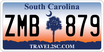 SC license plate ZMB879